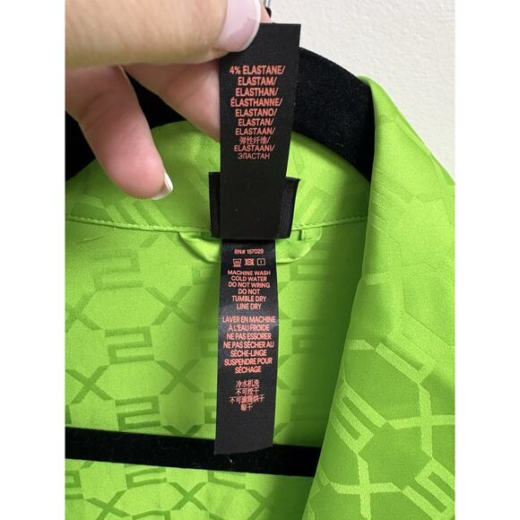 Savage X Fenty Women’s Neon Green Jacquard Robe XXXL READ - Picture 7 of 9